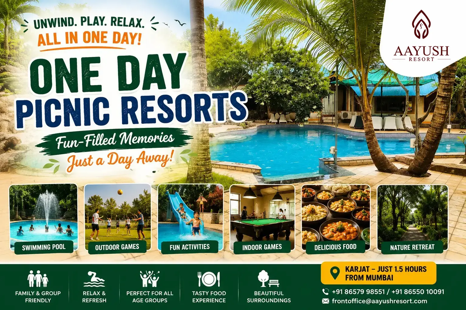 one day picnic resorts